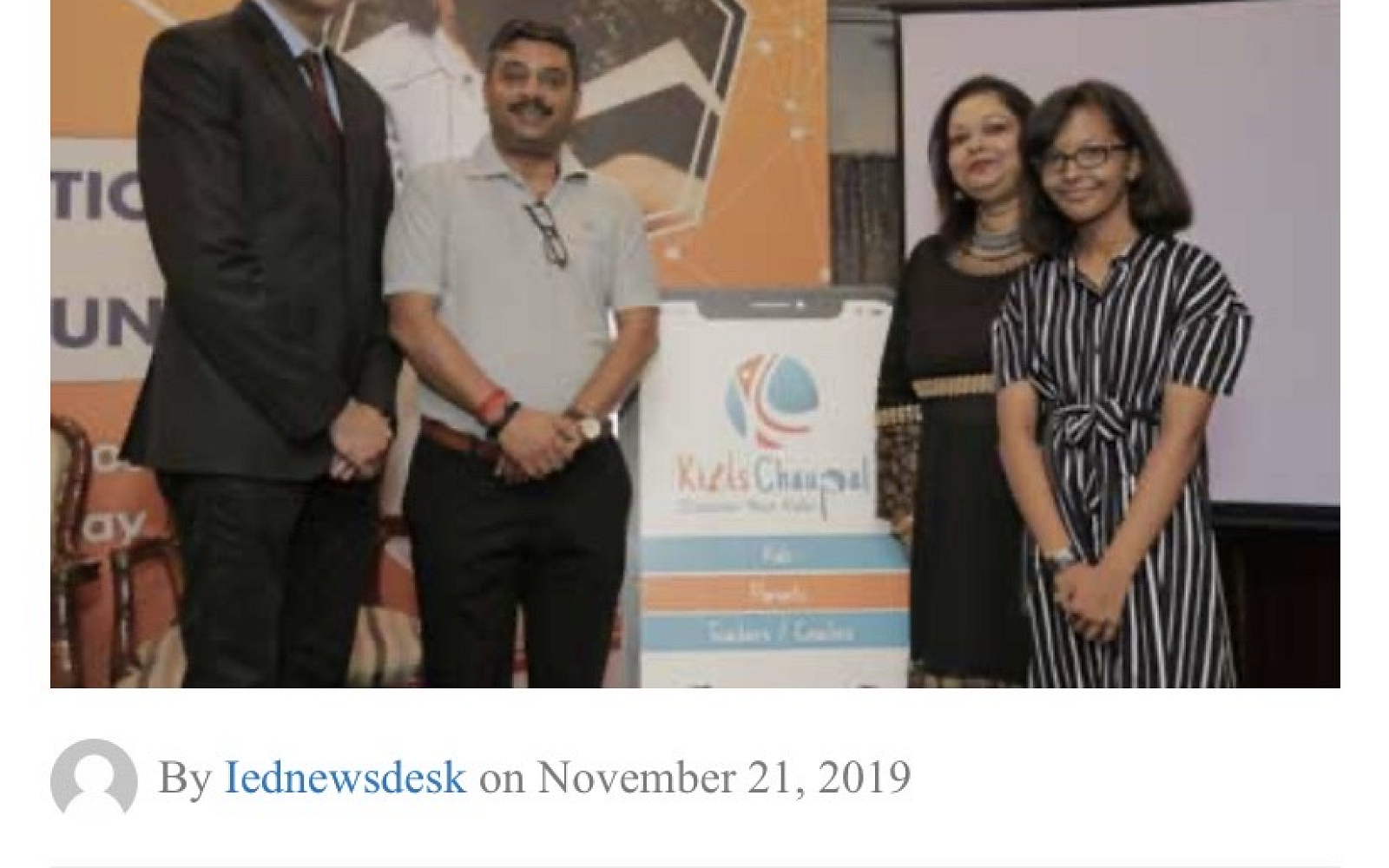 EdTech Startup ‘KidsChaupal’ Debut Bengaluru